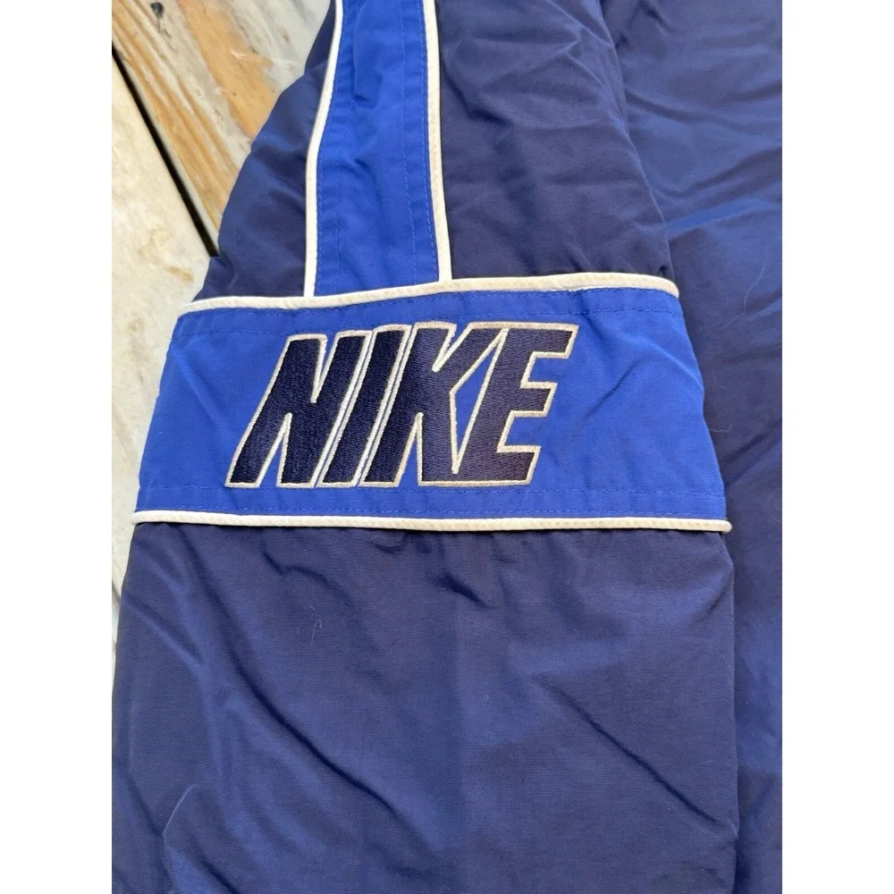 Vintage 2000's Nike Swoosh Reversible Puffer Jacket Fleece KIDS Size 14/16 Y2K